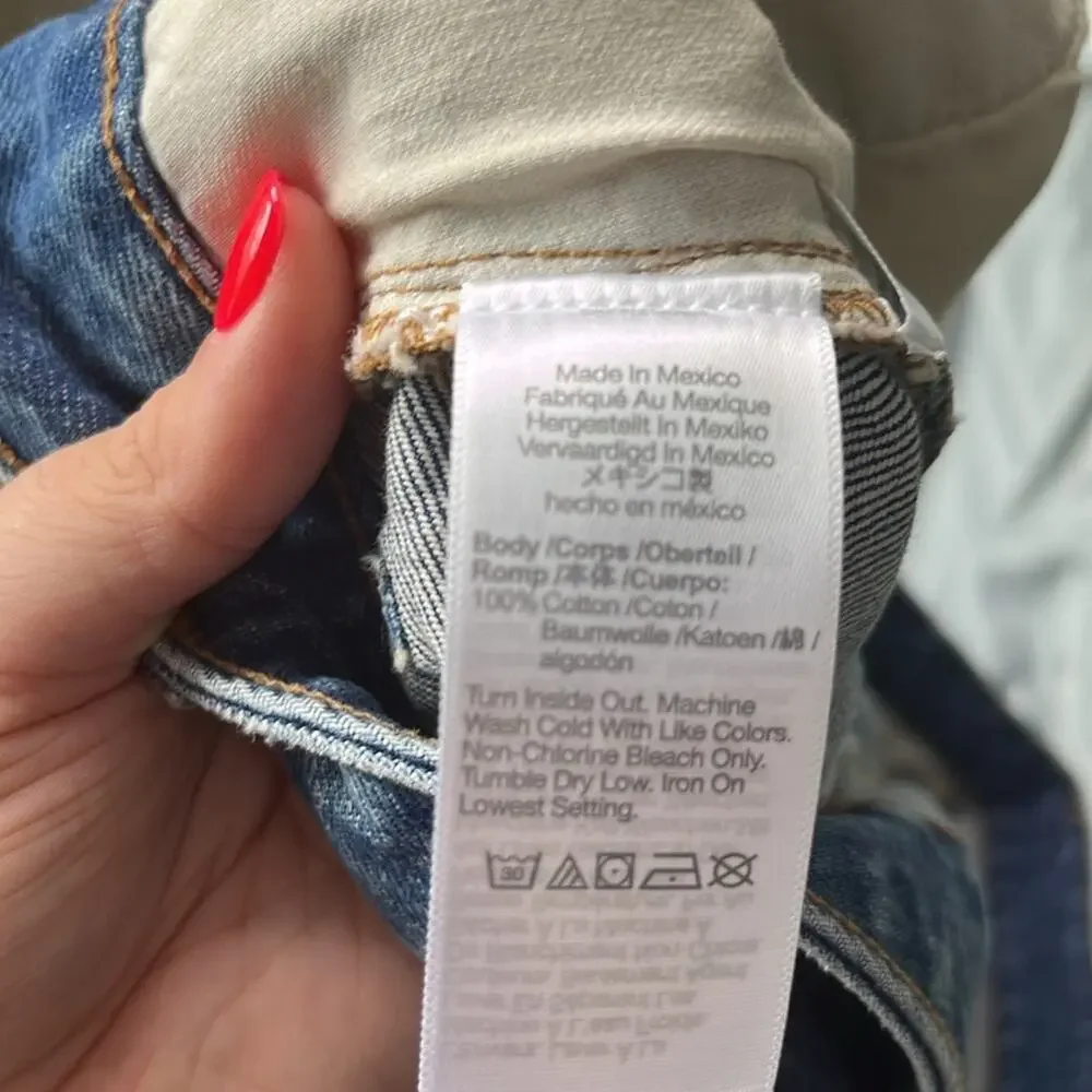NWT Madewell Mid-Length Denim Shorts Side Slit Edition